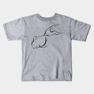 Japanese Calligraphy Animals Koi Fish Kids T-Shirt